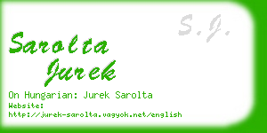 sarolta jurek business card